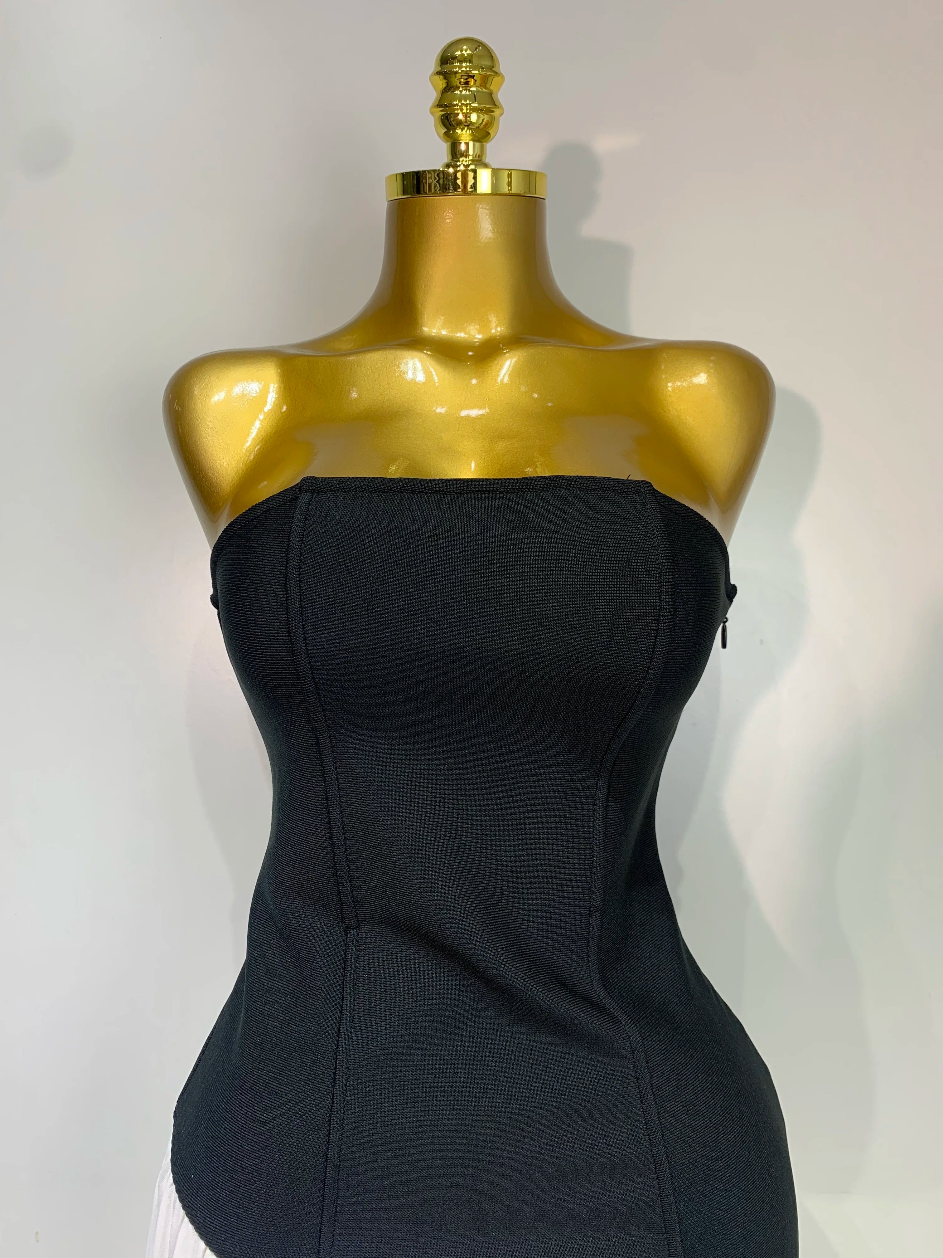 Vestido longo sexy sem alças, patchwork, longo, colado ao corpo, bandagem, 2025, celebridade, elegante, festa noturna, vestido de aniversário de luxo