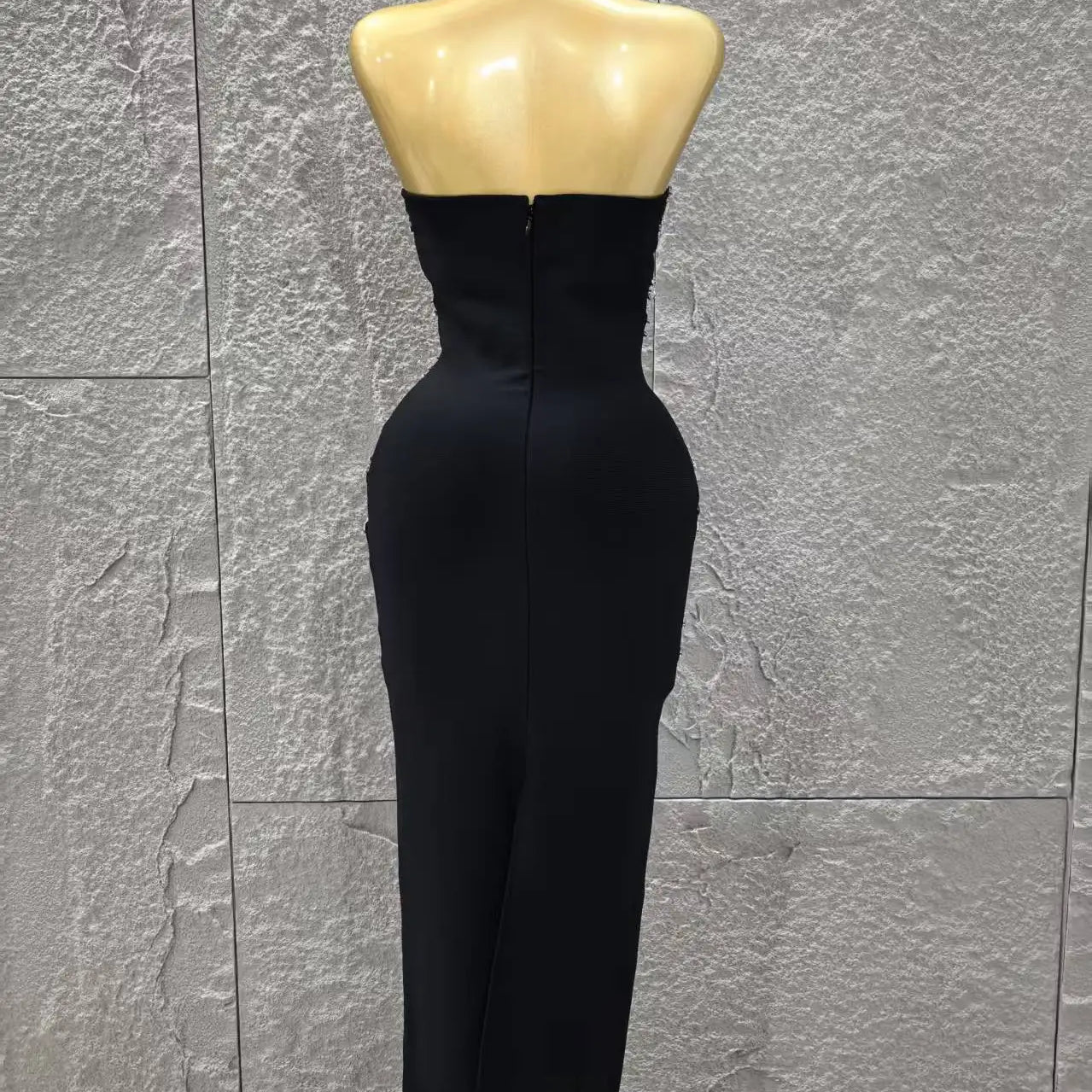 Top Quality Women Sexy Strapless Shinning Crystal Mesh Bodycon Long Bandage Dress Evening Party 2025 New Birthday Outfit