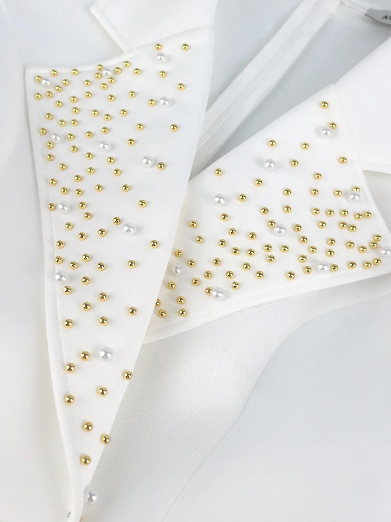 Elegant White Dress Women Small Bead Turndown Collar Fall Winter Slit Slim Long Office Lady Work Wear Vestidos Plus Size