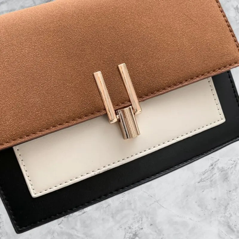 PU Small Bag Women's Wide Shoulder Strap Chain One-Shoulder Crossbody Bag