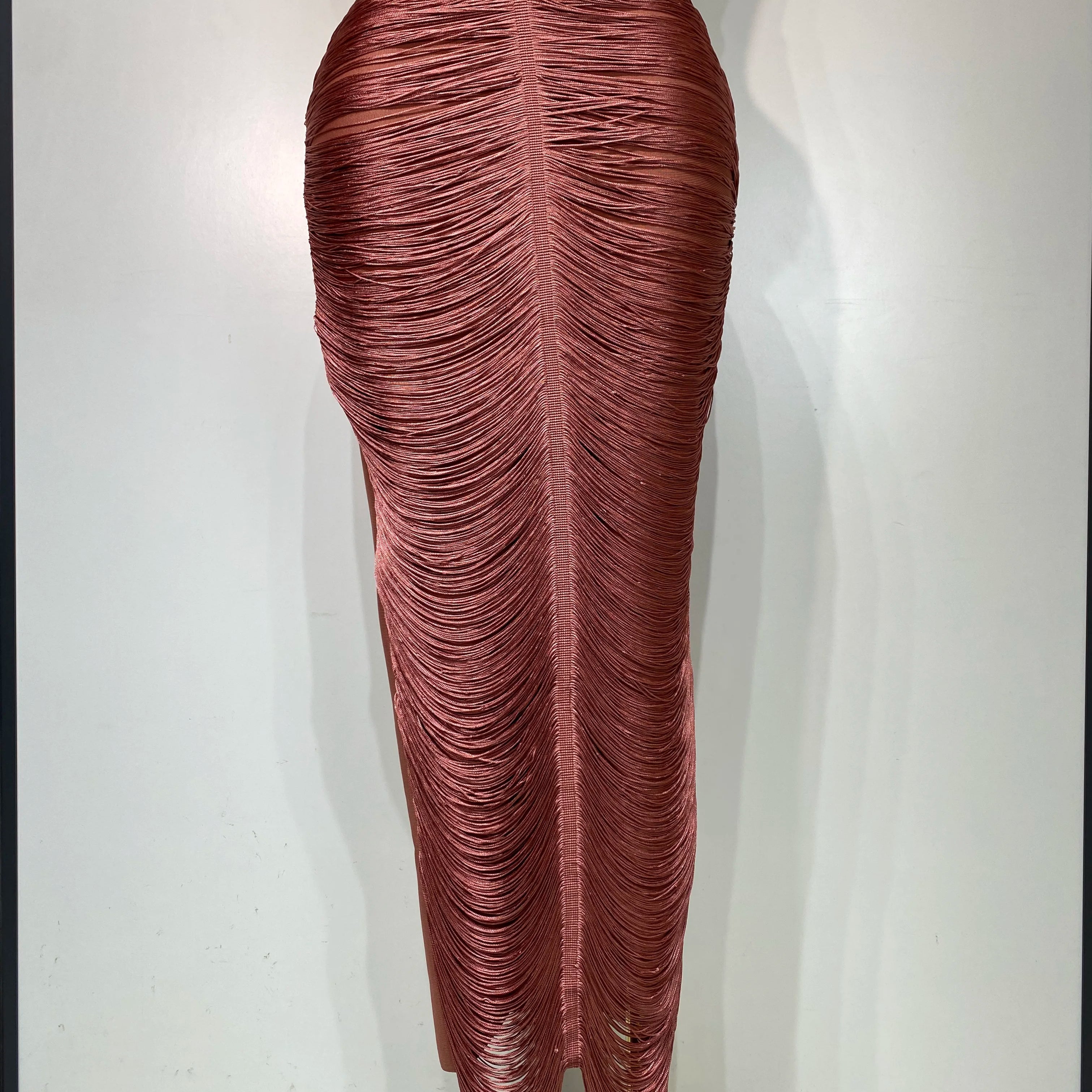 Women Sexy Celebrity Backless Halter Tassel Bodycon Bandage Dress 2025 Elegant Celebirty Evening Party Luxury Birthday Dress