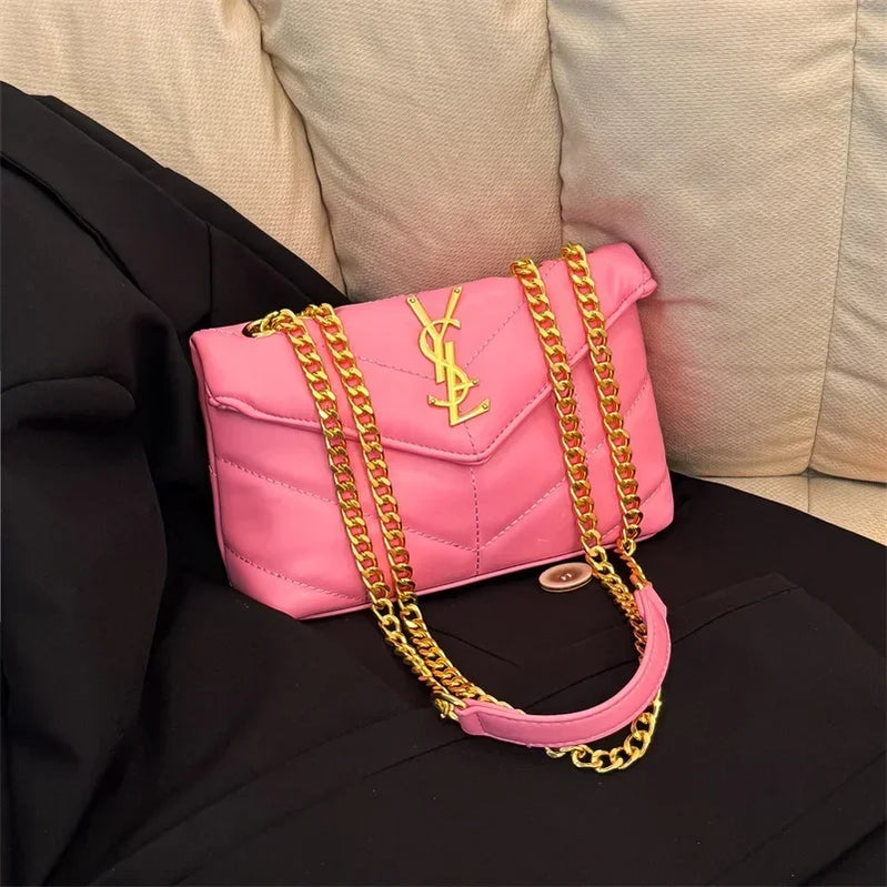 New women's chain shoulder bag, fashionable portable wallet, women's crossbody bag, casual travel handbag