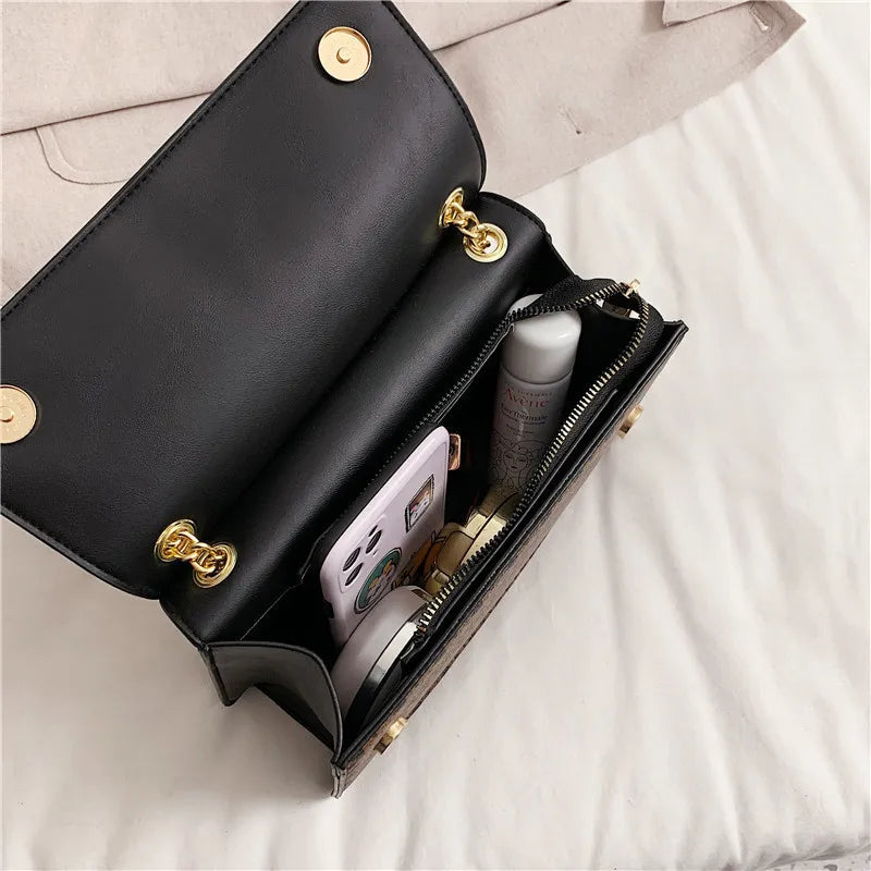 Color Block Chain Strap Bag Spacious Shoulder Purse for  Large Capacity Crossbody Tote Textured Day Night Bag Fashion Sling Bag