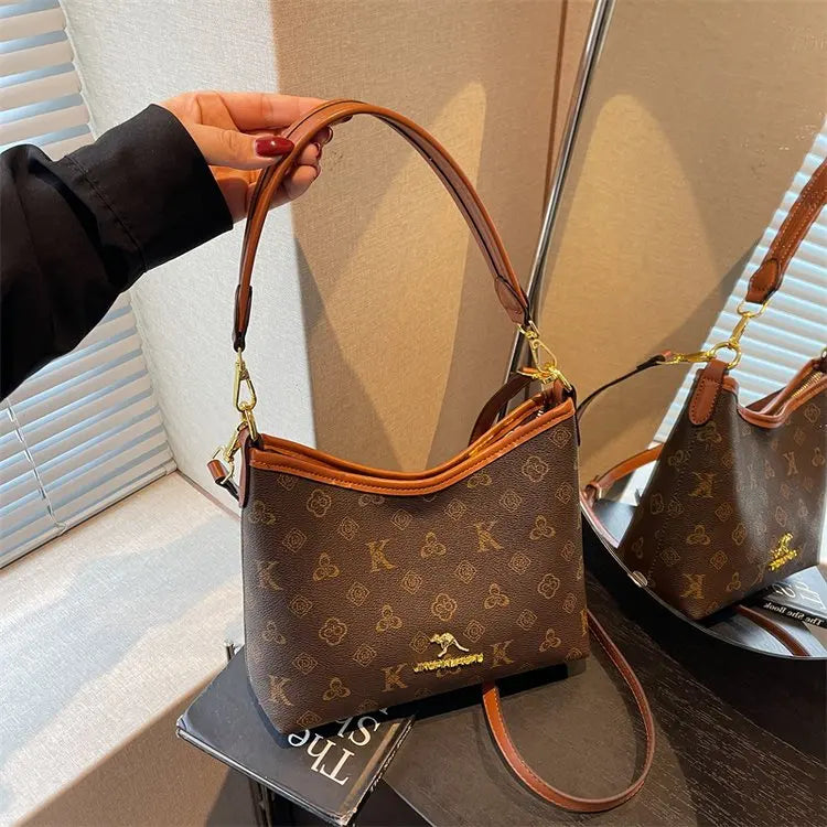 Famous Designer Leather Women's Tote Bag Luxury Brand Fashionable Classic Elegant Commuter Vintage Bag