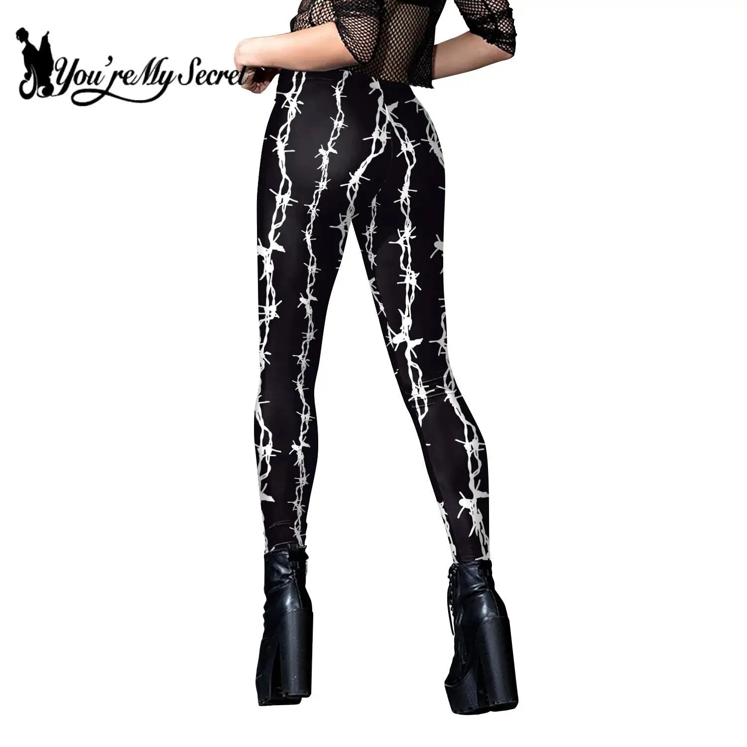 3D Scar Women Legging Goth Style Divination Print Ankle Pants Sexy Stretch Leggin Sport High Waist Yoga Pants