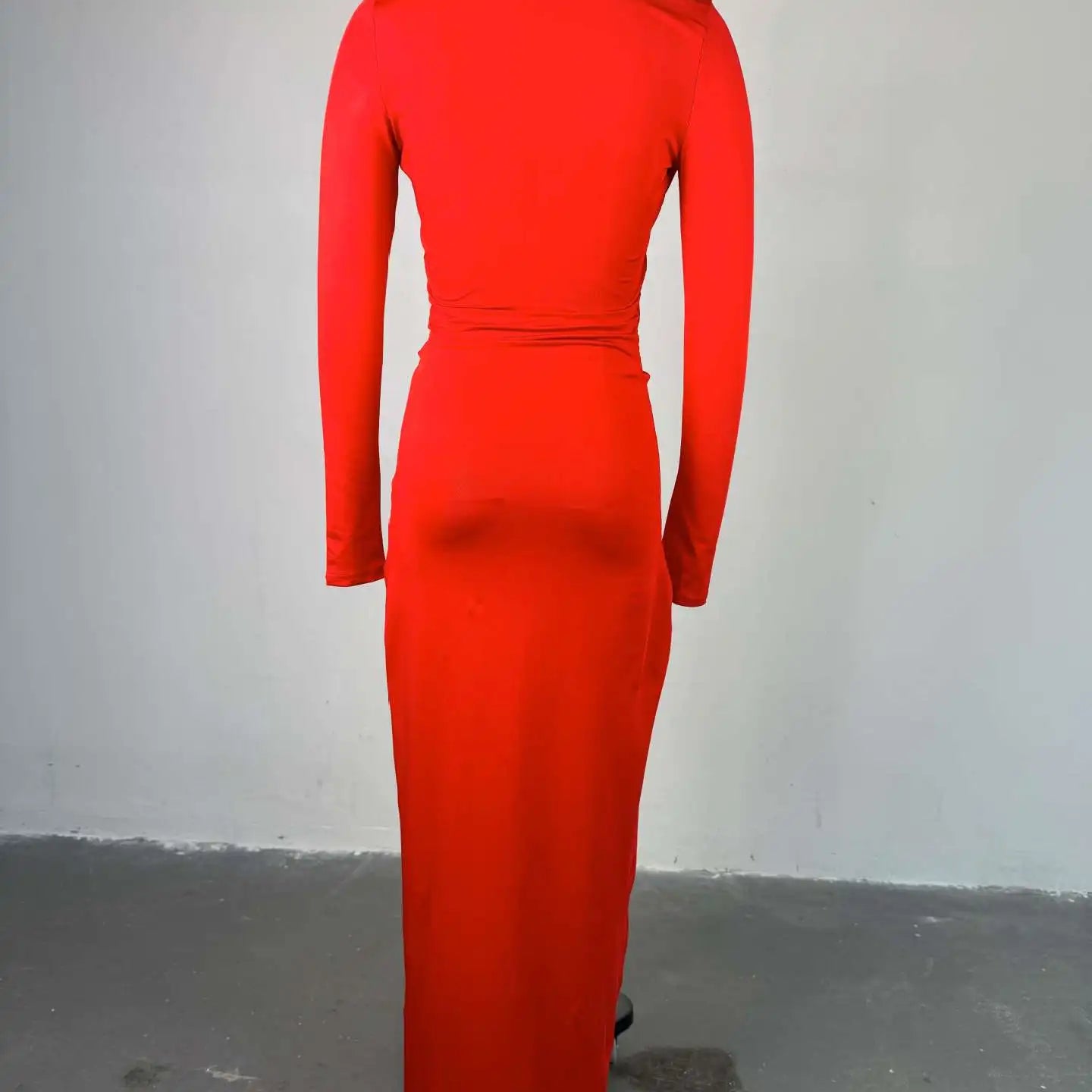 CM.YAYA Women Full Sleeve Pile Collar Long Maxi Dress 2025 Sweet Holiday Beach Birthday Evening Sexy Girl Party Dresses Vestidos