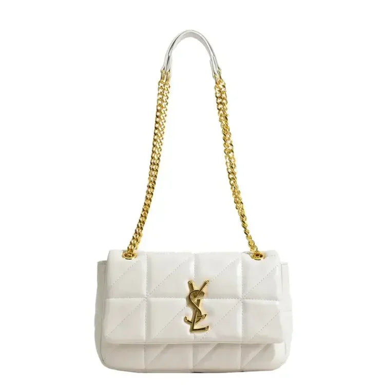 2025 Premium! Bolsa De Ombro Moderna Com Corrente De Diamante | Mensageiro Quadrado Pequeno Versátil Feminino Para Deslocamento