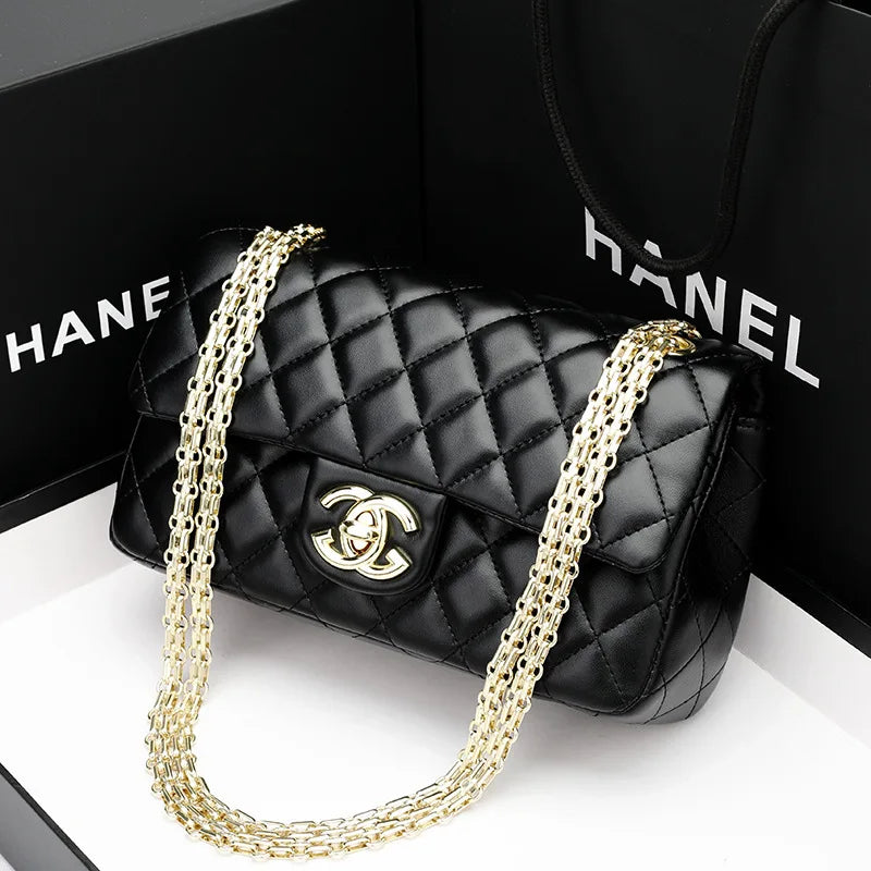 Women's bag 2025 new fashion shoulder messenger handbag, diamond chain bag women's bag