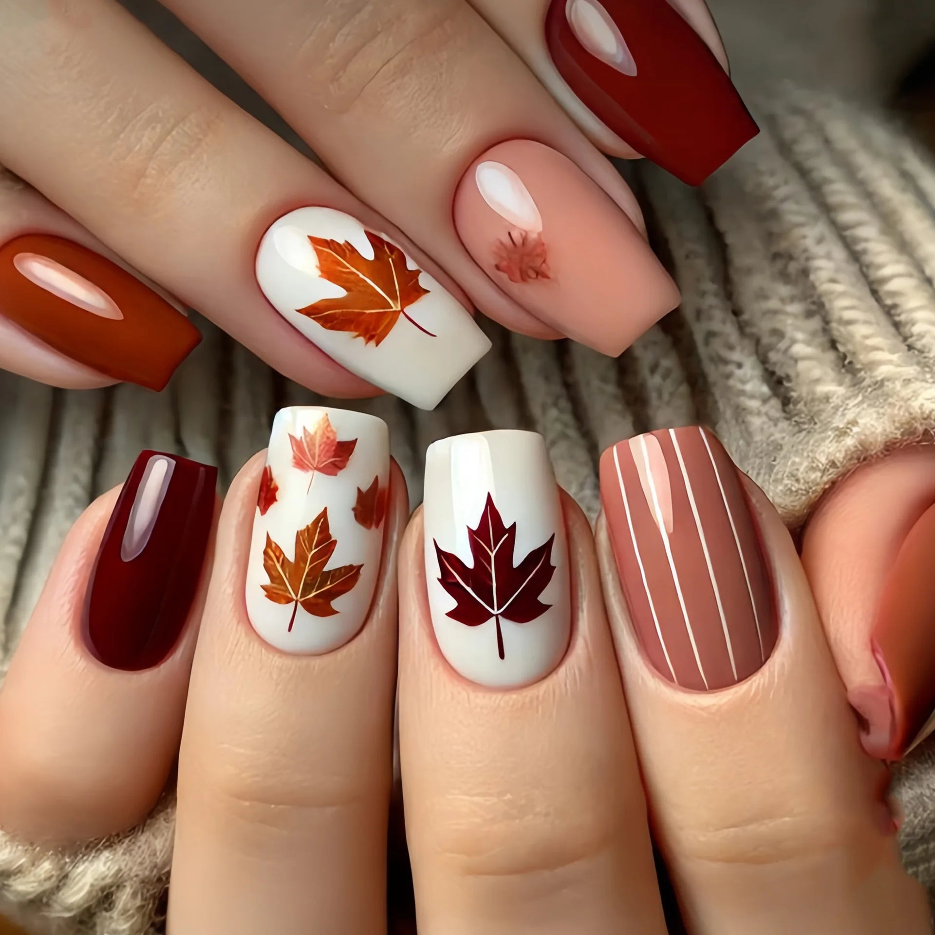 24Pcs Mid-length Square Head Press on False Nails with Golden Butterfly Full Cover Nails Tips with Jelly Glue Wearable Fake Nail