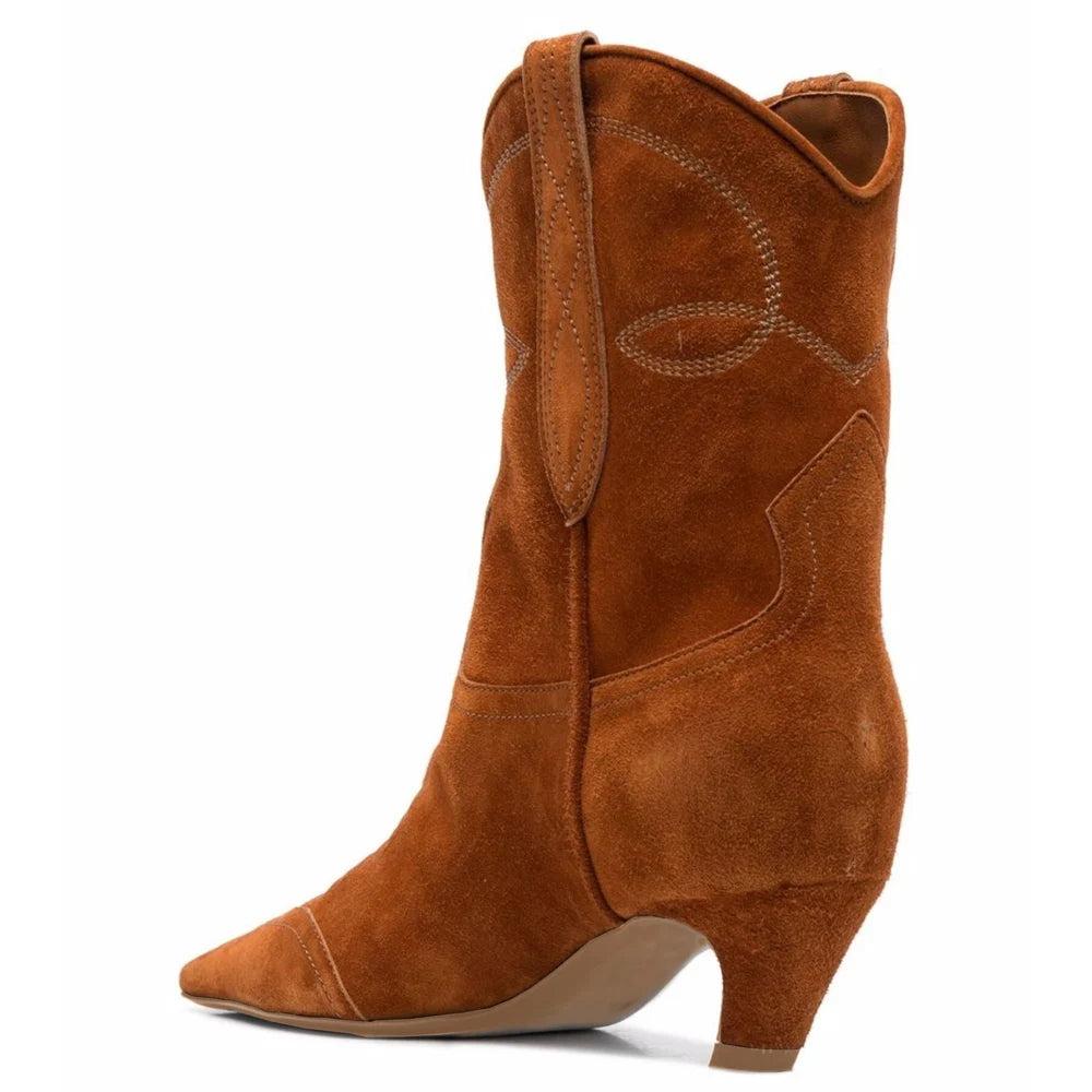 Autumn/Winter European American Women's Fashionable Comfort Versatile Short Ankle Boots Embroidered Western Boots