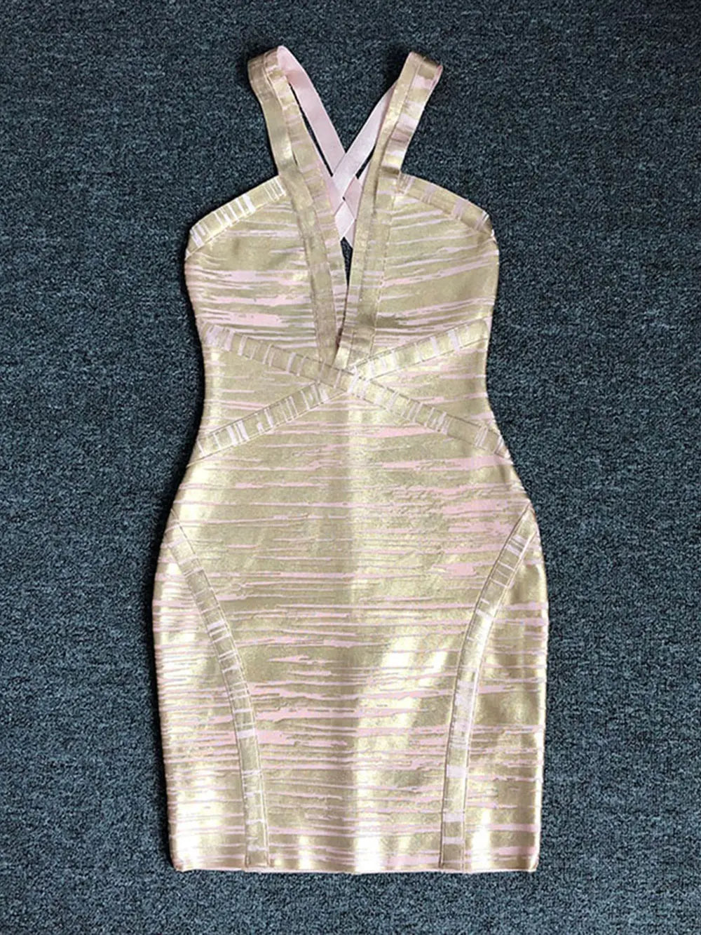 2024 Sexy Women's Coated Bandage Dress Camisole Deep V-neck Sleeveless Bodycon Mini Dresses Cocktail Evening Party Vestidos