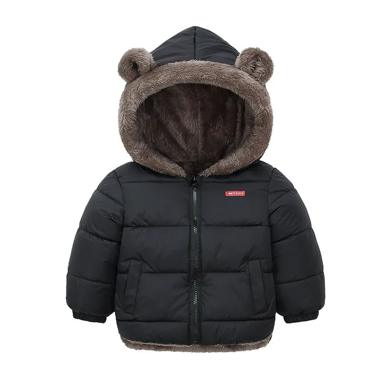 Cashmere Children Coat Winter Thicken Warm Down Jacket Boys Girls Zipper Hooded Kids Jacket Coats Outwear Children Clothing Type 2
