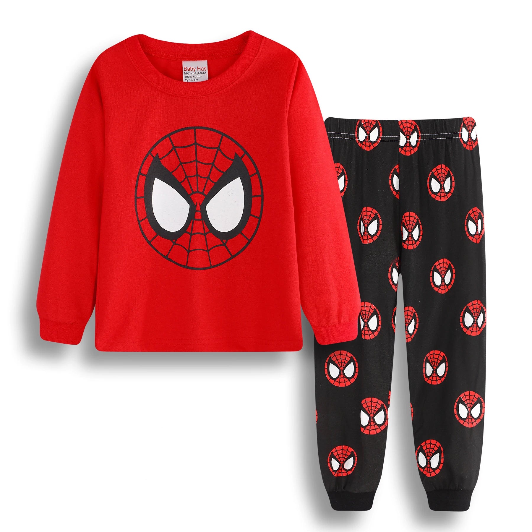 Children's Pyjamas Spiderman Iron Man Set Kids Sleepers Hero Collection Set Boys Girls Cartoon Long Sleeve Sleepwear 2-7T