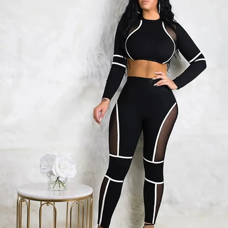 Fitness Set Sport Tracksuit Yoga Set One Piece Workout Long Sleeve Seamless Sportwear Gym Set Push Up Bodysuit for Women 2024