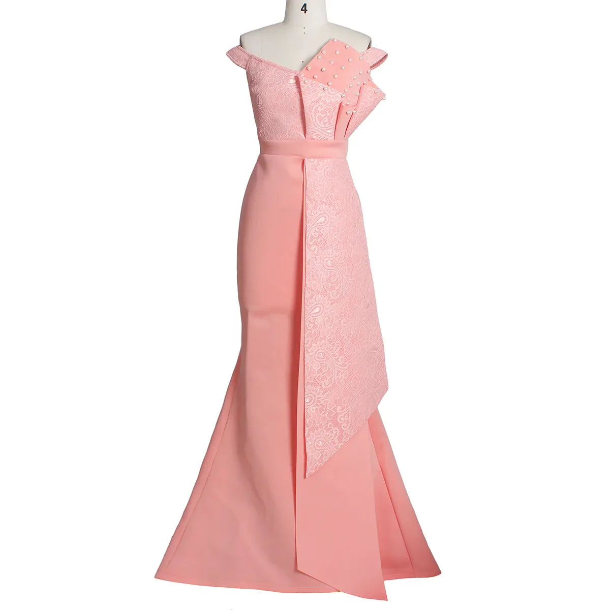 2021 Winter Women Slash Neck Short Sleeve Pearl Dress Sexy Office Lady Africa Evening Night Club Party Long Maxi Dresses GL05143