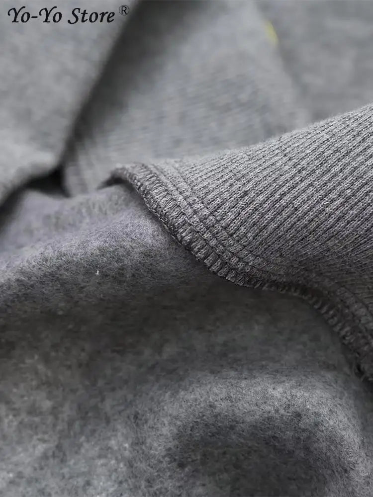 Cartoon Contrast Printed Sweatshirts Women Loose O-neck Long Sleeve Pullovers Female Autumn Fashion Casual Ladies Top