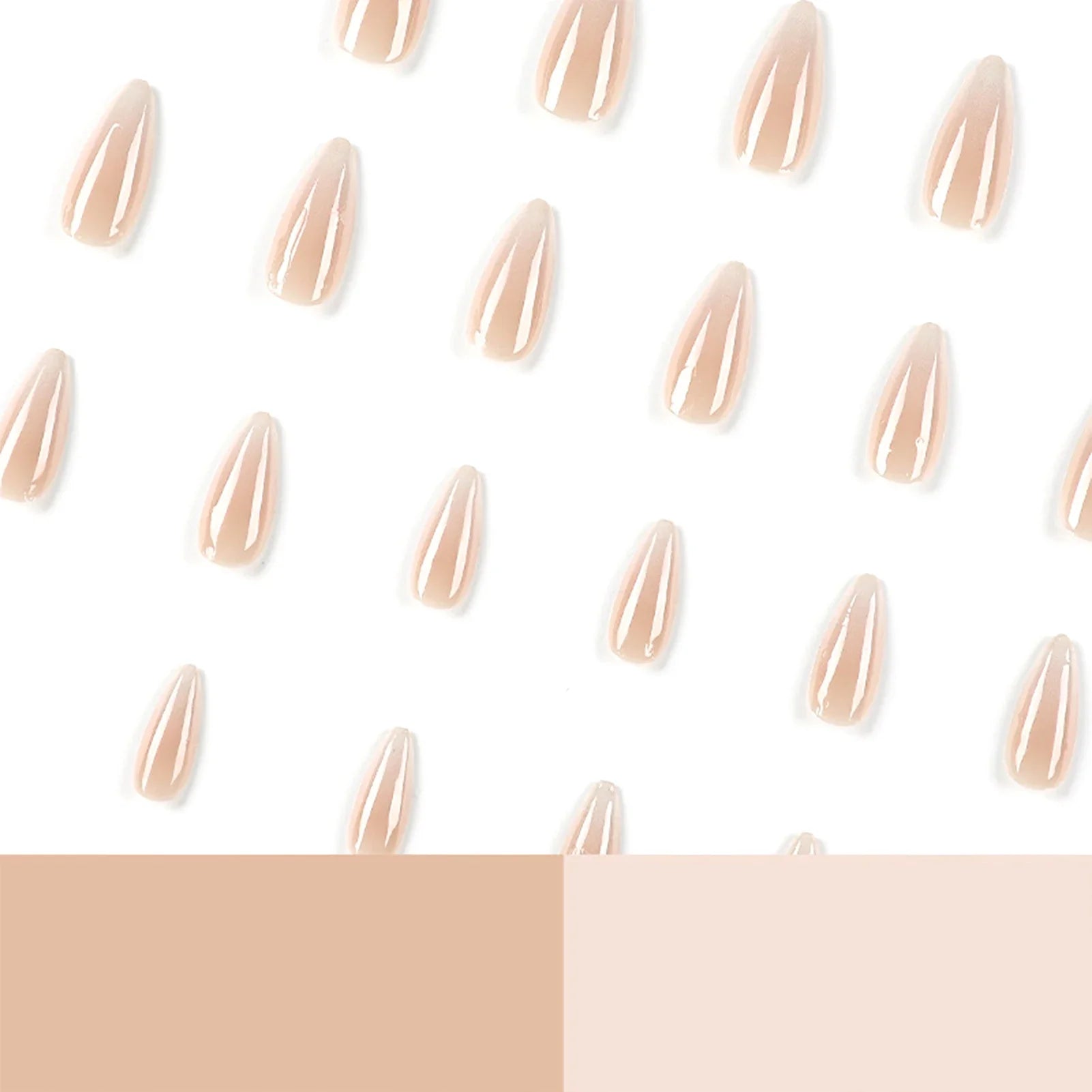Minimalist Nude Color Fake Nails 24Pcs Almond Press On Nail Gentle Women Wearable False Nails Art DIY Charm Manicure faux ongles