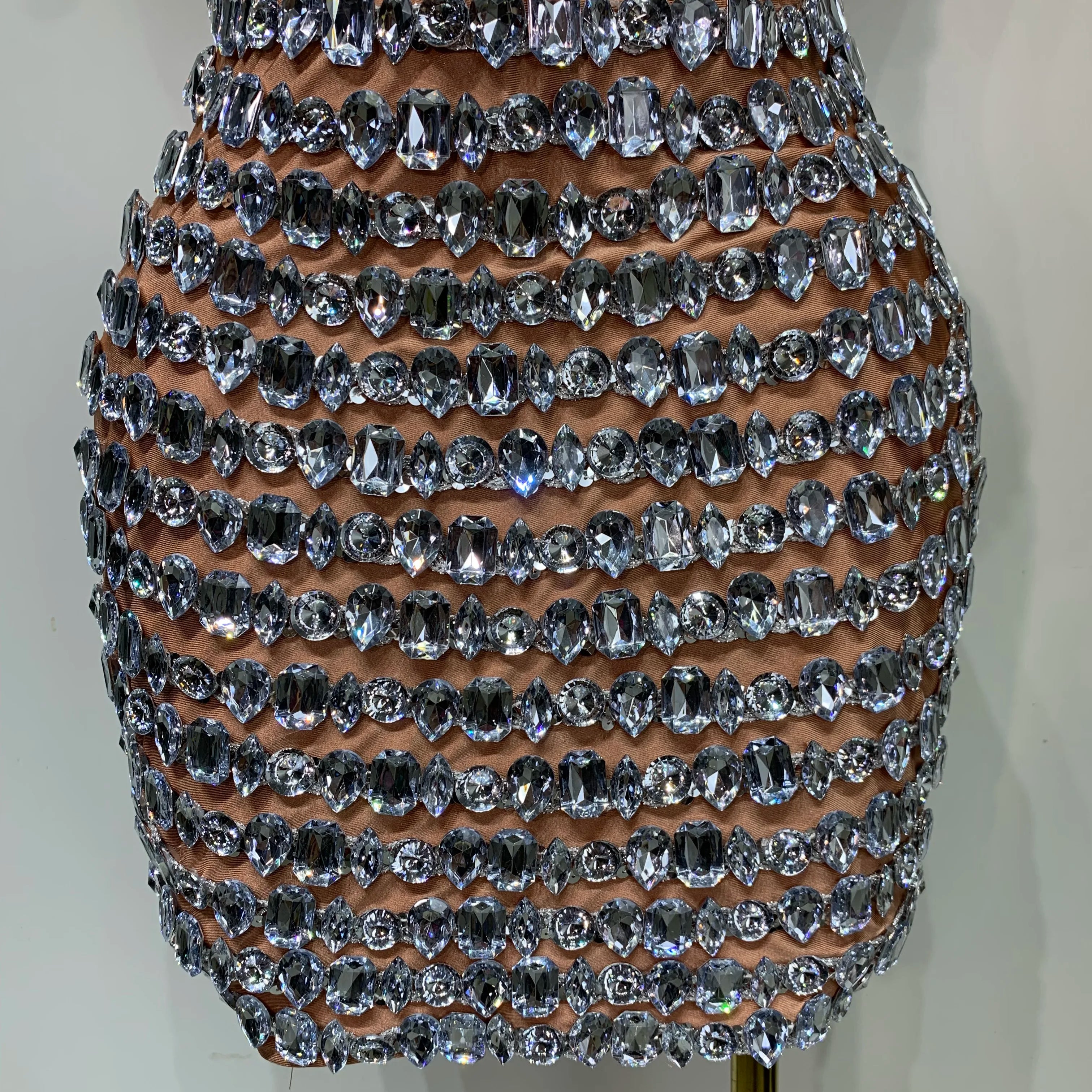 Sexy Sparkly Rhinestones Bodycon Short Dress Women Celebirty Elegant Evening Party Luxury Birthday Gown Photoshoot Stage Costume