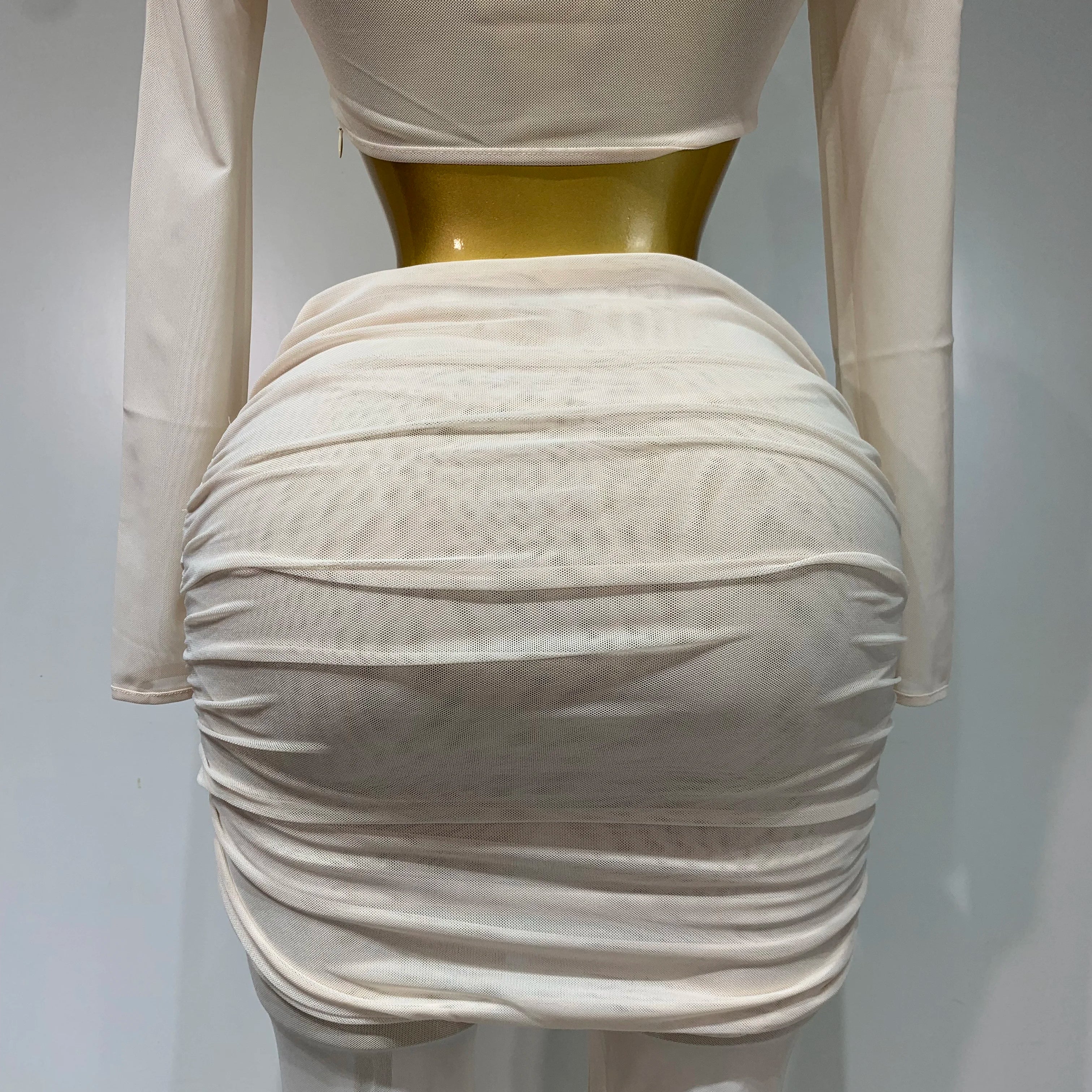 Women Sexy Mesh See Through Long sleeves Pant Sets Elegant Fashion Street Two Piece Set  Club Birthday Evening Party Outfit