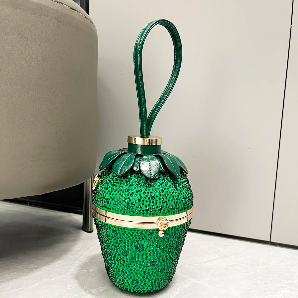 Evening clutch Bag Purses and handbag luxury Designer shoulder bags Clutch purse bucket bag cute shape banquet bag green