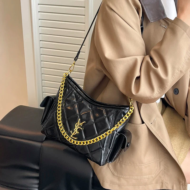 Women’s Luxury Leather Stylish Classic Tote Fashion Bag Elegant Designer Shoulder Crossbody Handbag For Daily Chic Style