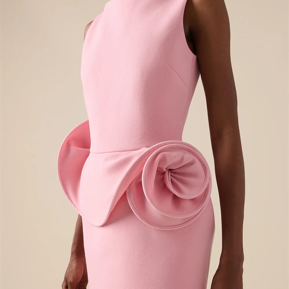 2025 New Summer Women Fashion O-Neck Florals Bodycon Mini Dress Celebrate Fashion Evening Party Birthday Vacation Outfit