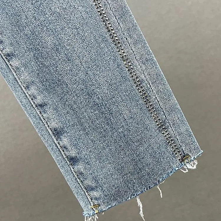 Butterfly Sequins Jeans Women Bling Bling Spring Autumn Woman High Waist Pencil Denim Pants