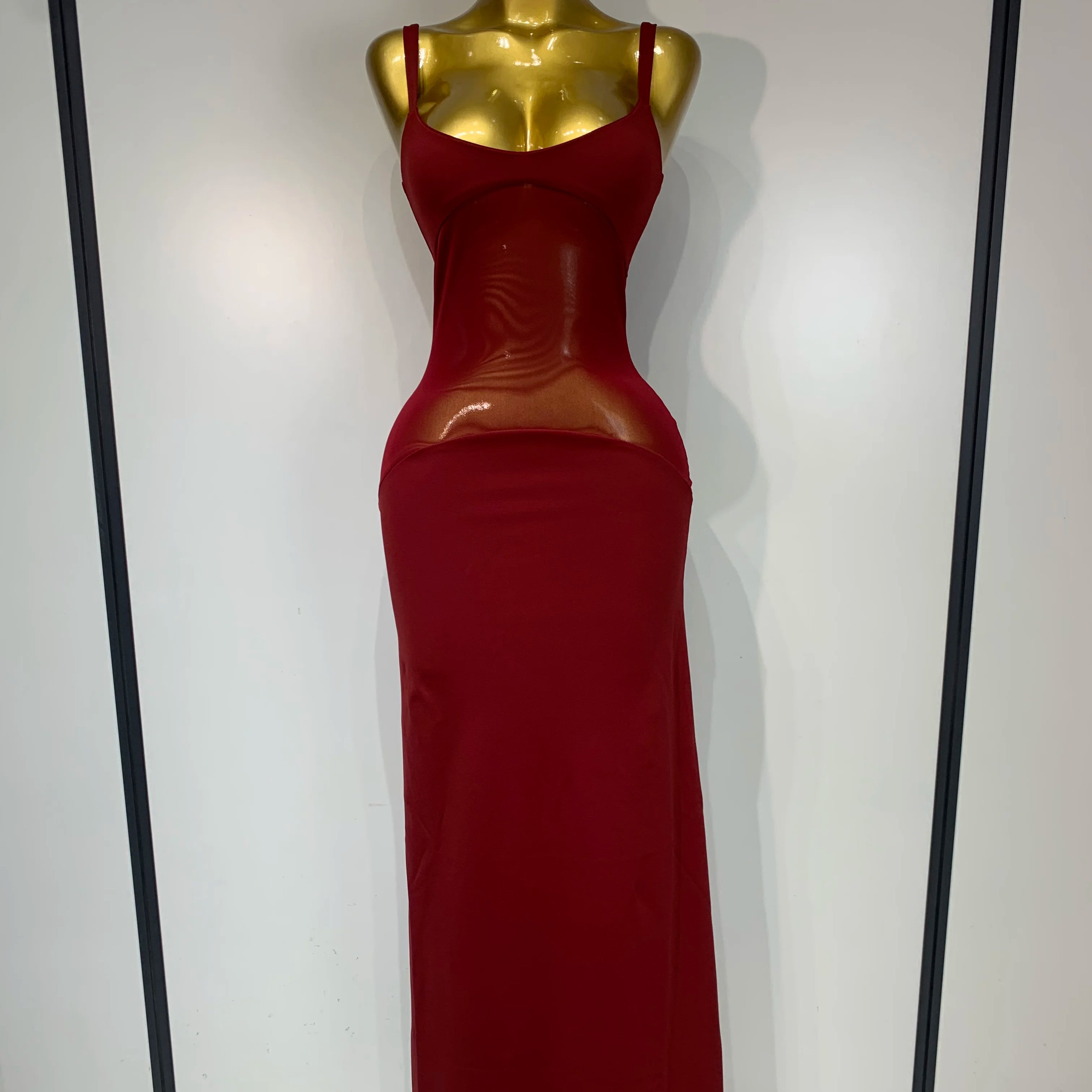 Sexy See Through Mesh Patchwork Long Dress 2025 Women Backless Bodycon Cocktail Party Elegant Luxury Birthday Dresses Vestidos
