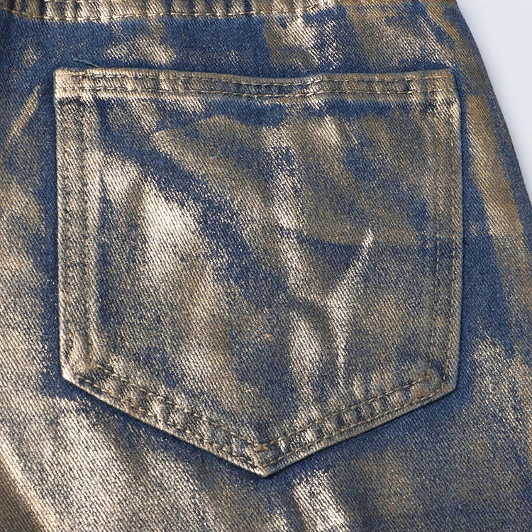 Colorblock Casual Loose Pants For Women High Waist Spliced Button Streetwear Straight Leg Pant Female Fashion