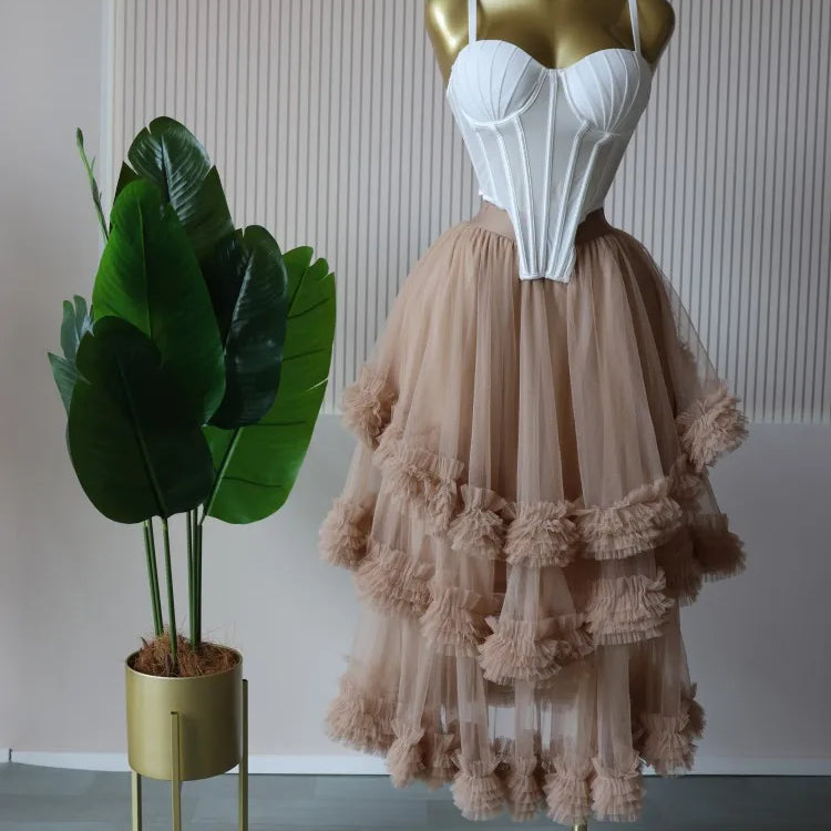 CM.YAYA Women's Dress Set Sleeveless Strap Tops and Pleated Tiered Skirts Suit Elegant Vacation Birthday Two 2 Piece Set Outfits