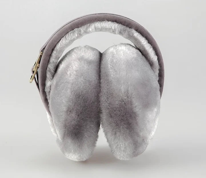 Plush Ear Muffs Warmer Foldable Ear Cover for Women Men Winter Warm Earflaps Outdoor Cold Protection Ear-Muffs Ear Cover Fashion A-gray