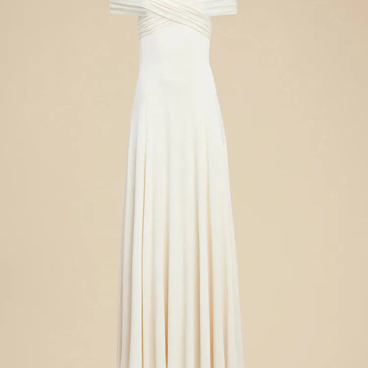 Solid Minimalist A Line Dresses For Women Slash Neck High Waist Patchwork Folds Slimming Dress Female Fashion New