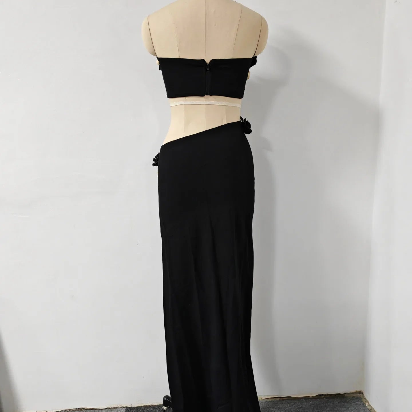 Arrival Women Sexy Strapless Florals 2 Pieces Bodycon Long Dress Nightclub Party Fashion Girls' Vacation Outfit Vestido