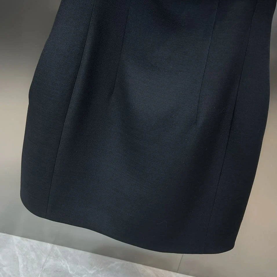 PREPOMP Spring New Arrival Sleeveless Petals Appliques Design Contrast Color Slim Waist Short Dress Women GM986