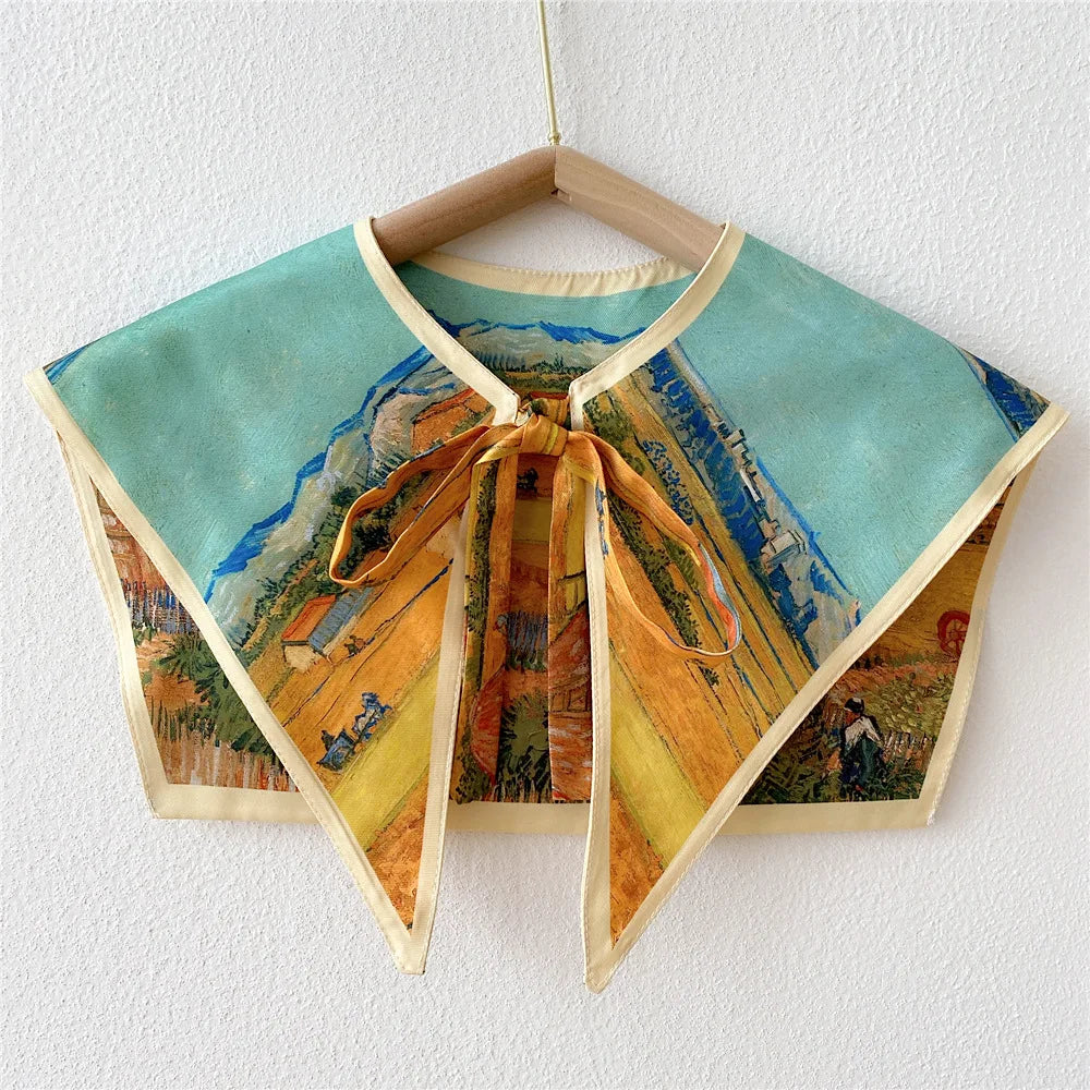 Capes New Style Shoulder Scarf Shawl Women False Collar Air Conditioning Room Shawl Decoration With Knotted Scarf Cloak 7 One Size