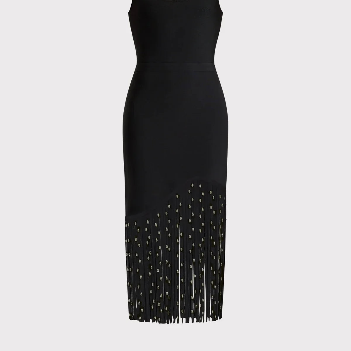 Fashion Crystal Tassel Temperament Suspender Bodycon Bandage Dress Sexy Midi Evening Party Birthday Dresses Vestidos