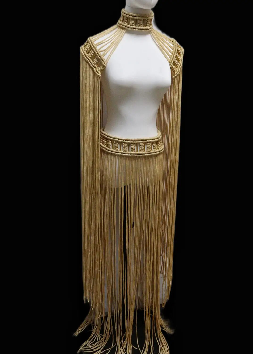 Tassel Hand Crochet Knitted Women Bikini Cover Ups 2023 Summer Holiday Beach Bathing Suit Sexy Hollow Out Skirts Matching Set A03khaki One Size