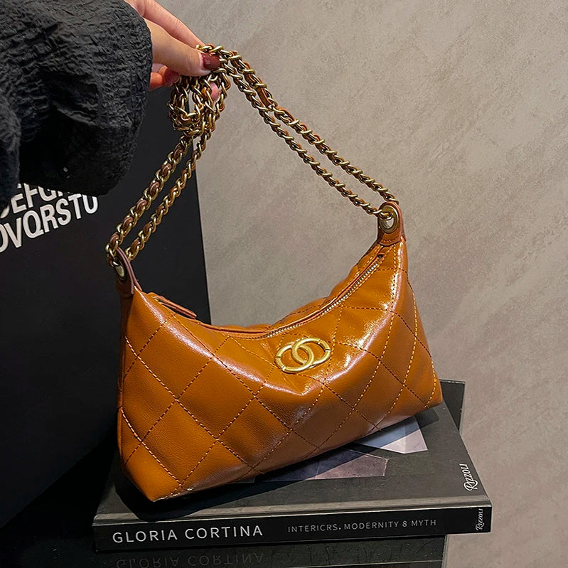 Luxury Leather Shoulder Bag For Women Elegant Classic Design By Famous Designer Popular Choice Spacious And Stylish