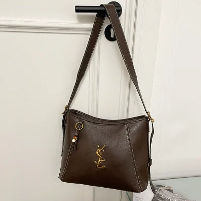 Niche Design Casual Retro Women's Bags, Simple Texture Personalized Handbags, New Women's Diagonal Straddle Bags