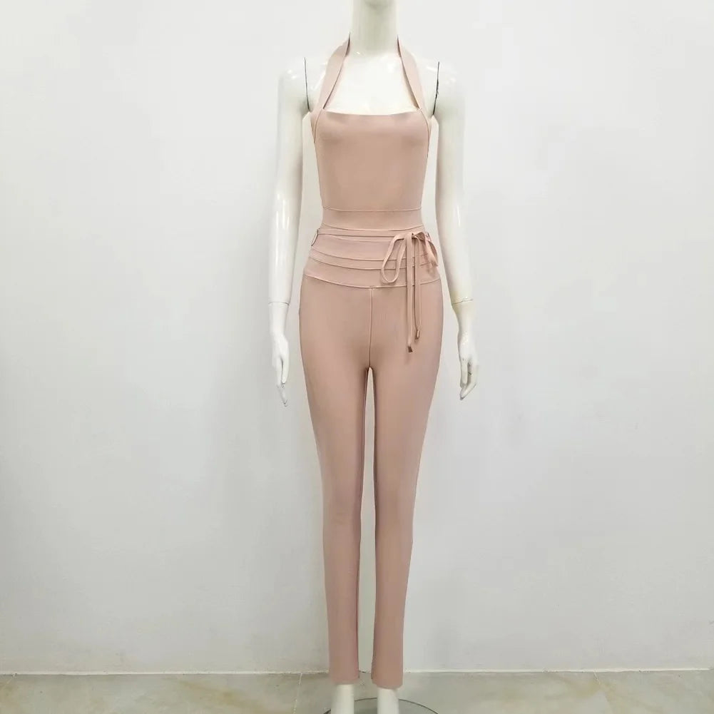 Macacão feminino preto cáqui, gola alta, rayon, bandagem, sexy, colado ao corpo, celebridade, boate, festa, macacão