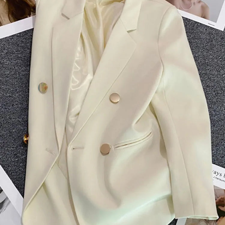 Women's Suit Coat Elegant Sports Casual Blazer Korean Fashion Luxury Jacket Spring Autumn Solid Color Ladies Clothing