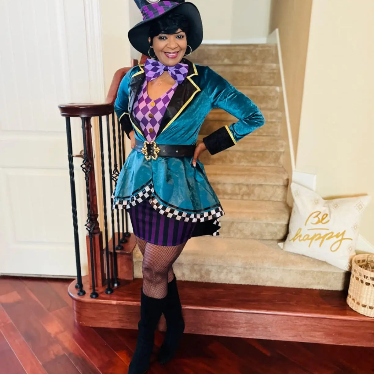 Halloween Alice In Wonderland Clock Mad Hatter Cosplay Costume Sexy Adult Fairy Tale Dress Women Magic Show Tuxedo Fancy Dress