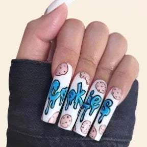 24Pcs Wearable Colorful Butterfly Designs French Press on Nails Long Ballet False Nails with Rhinestone Acrylic Fake Nails Tips