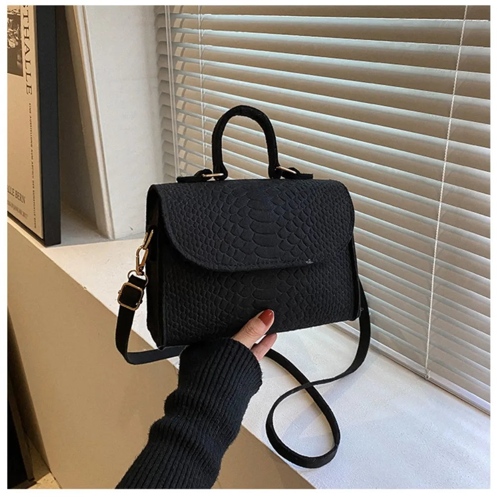 Ladies Bags Trend Handbags Retro Designer Luxury Square Crossbody Bags Female Totes Shoulder Handbags for Women Black