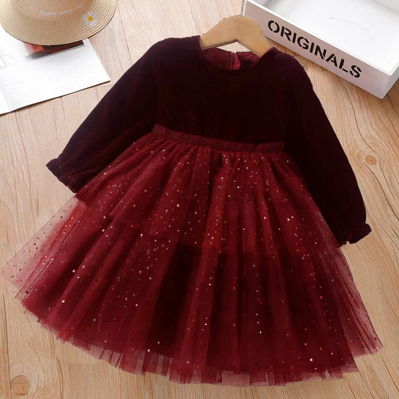 Girls Knitted Dress New Year Autumn Winter Clothes Reindeer Kids Dress For Girls Princess Costume Warm Christmas Dresses 3 8T 971 Red