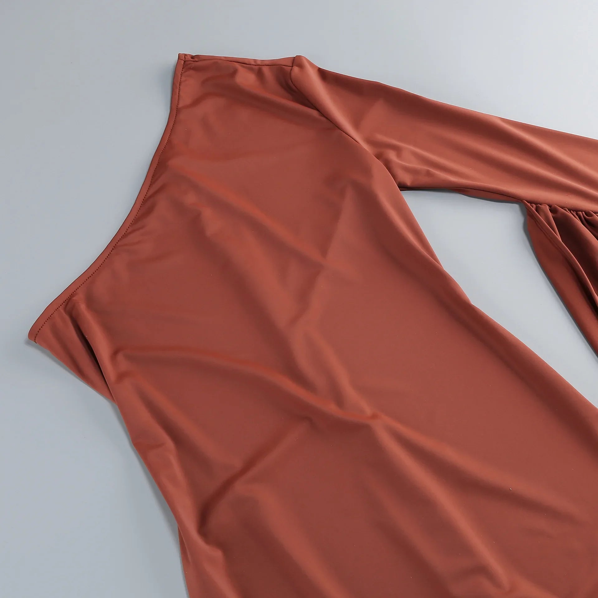 Sexy Off-shoulder Long Skirt High-end Women's Slim Single-sleeved Dress Celebrate Evening Party Outfit Wholesale