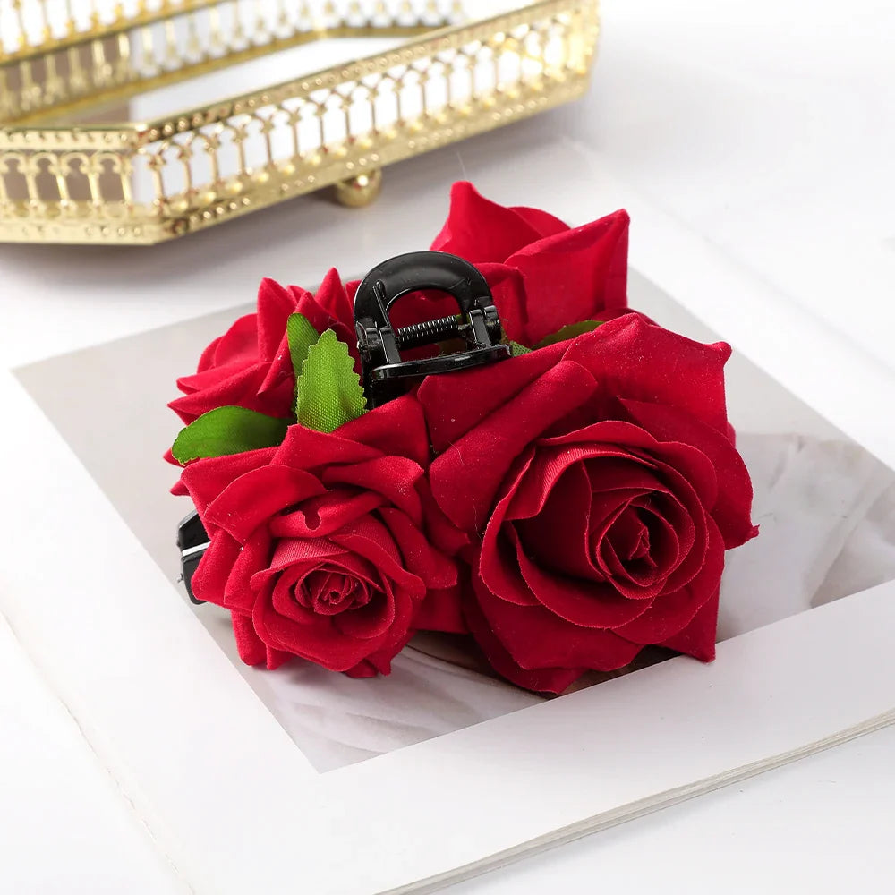 Haimeikang Large Size Flower Hair Clip Claws Hair Crab For Thick Hair Barrettes Hairpins Women Summer Fashion Hair Accessories 3399c