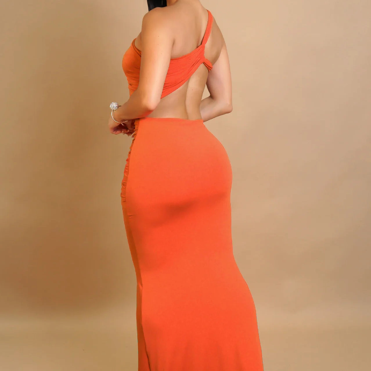 CM.YAYA Women Sleeveless Hollow Out Strap Ruched Maxi Long Dress 2025 Summer Street Sexy Party Birthday Evening Dresses Vestidos