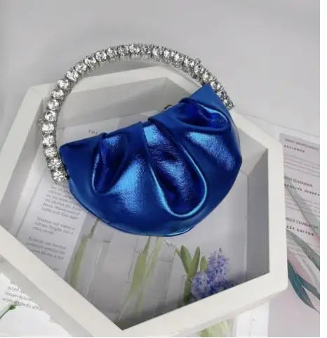 Designer Rhinestones Clutch Purse Bag for Women Handle Bag Leather Shoulder Bag Purse Shiny Crystal Purses and Handbag 20