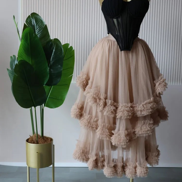 CM.YAYA Women's Dress Set Sleeveless Strap Tops and Pleated Tiered Skirts Suit Elegant Vacation Birthday Two 2 Piece Set Outfits